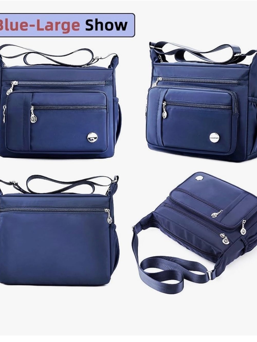 Blue Crossbody Bag for Women - Sleek Everyday Shoulder Bag